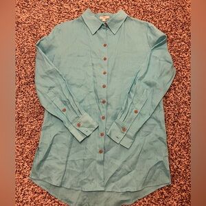 Tyler Boe Aqua Collared Shirt